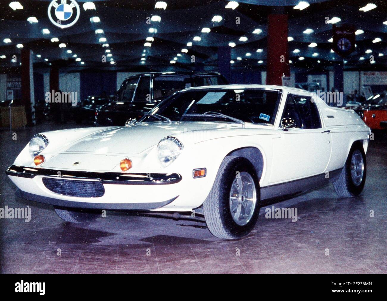 New BMW Being showcased at a Car Show in 1975 Stock Photo
