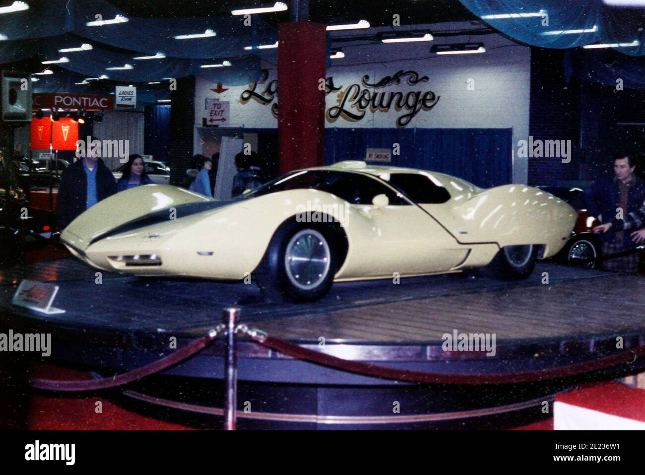 Pontiac Concept Car at a 1975 Auto Show Stock Photo