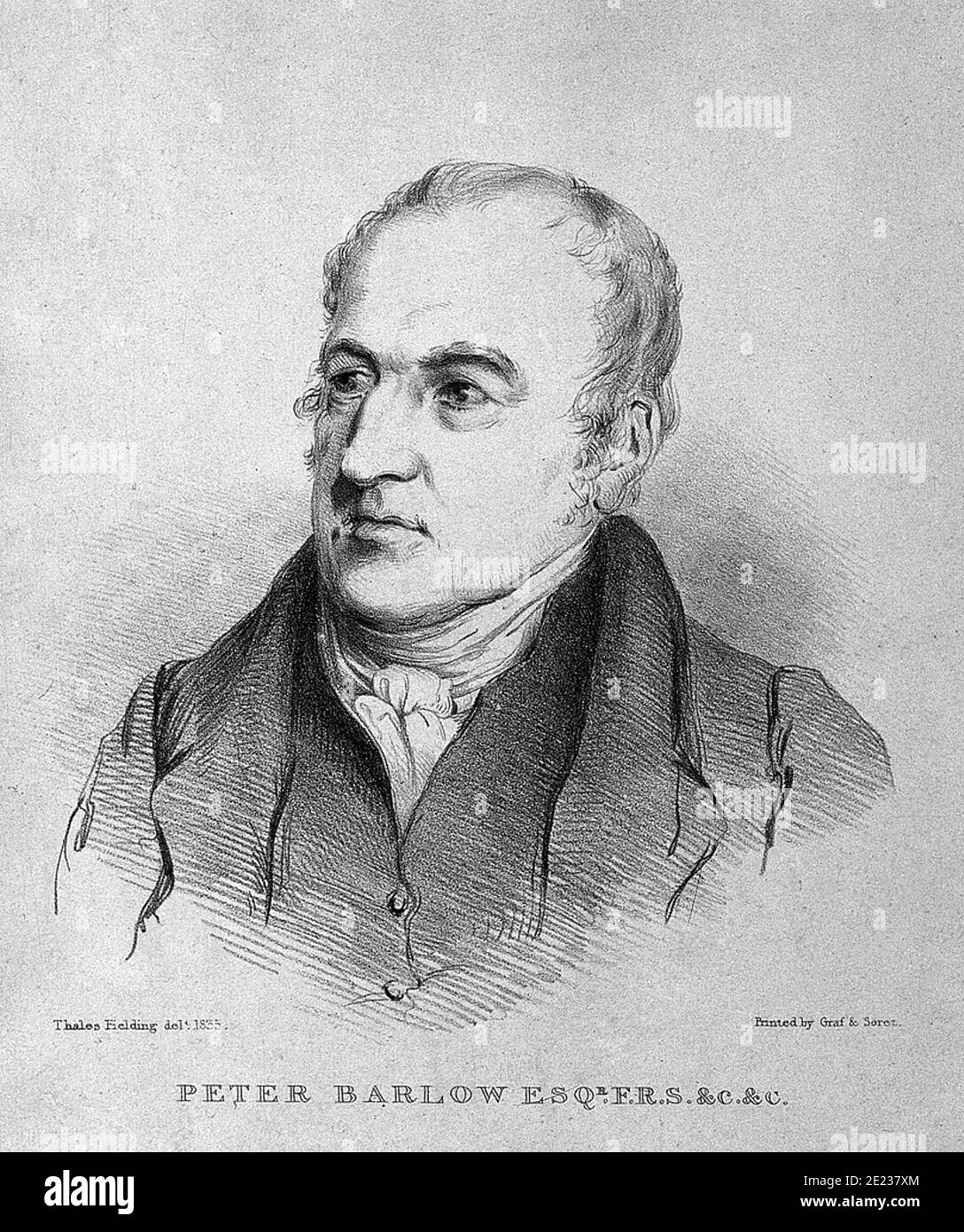 PETER BARLOW (1776-1862) English mathematician and physicist Stock Photo