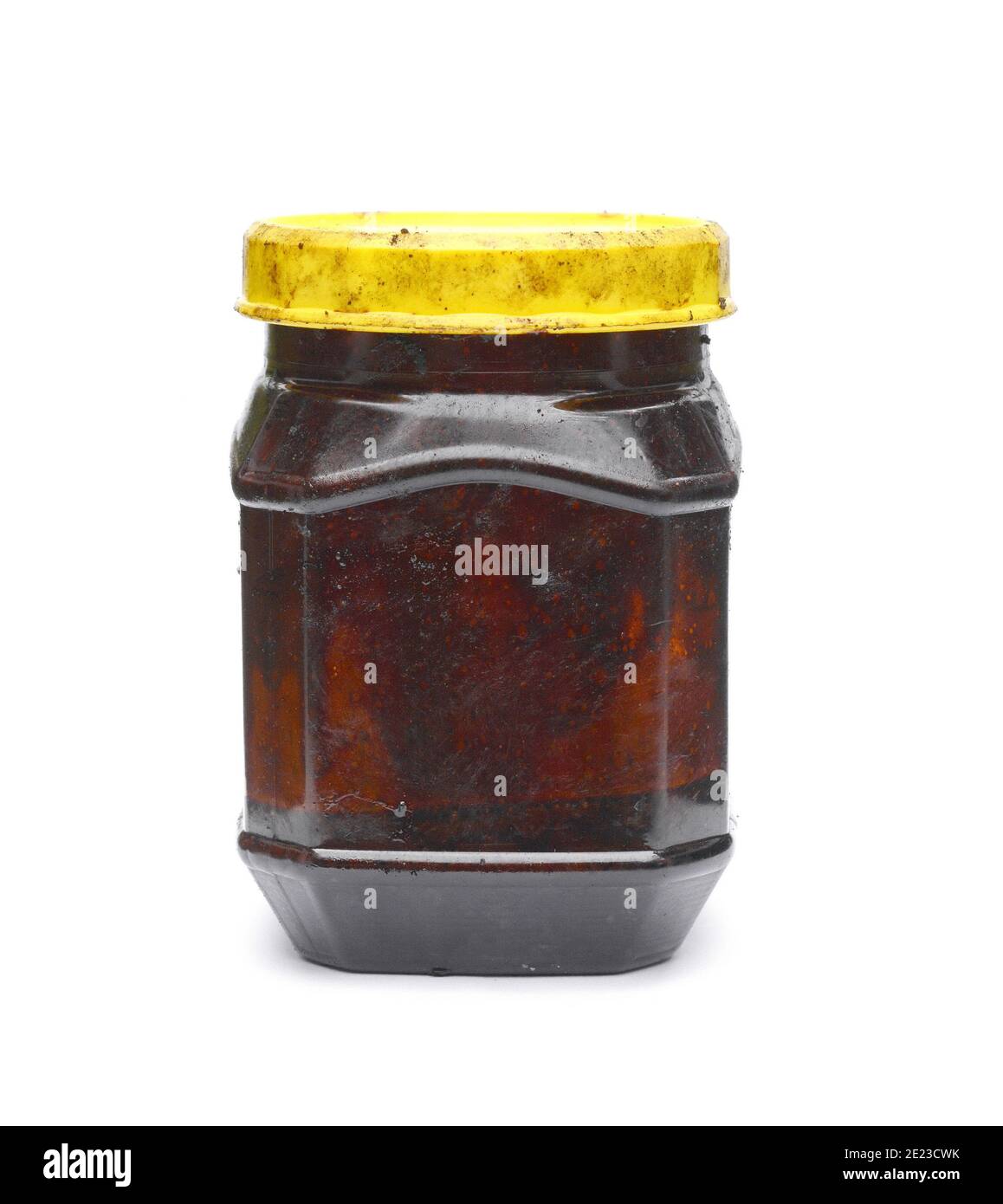Tar in a plastic jar isolated on white background Stock Photo Alamy