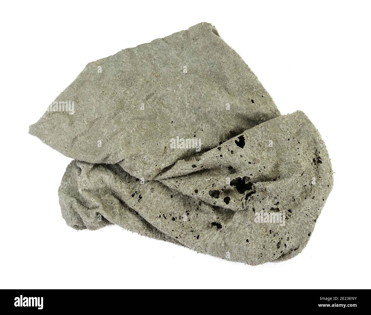 Old dirty torn rag isolated on white background. Cleaning rag Stock Photo -  Alamy