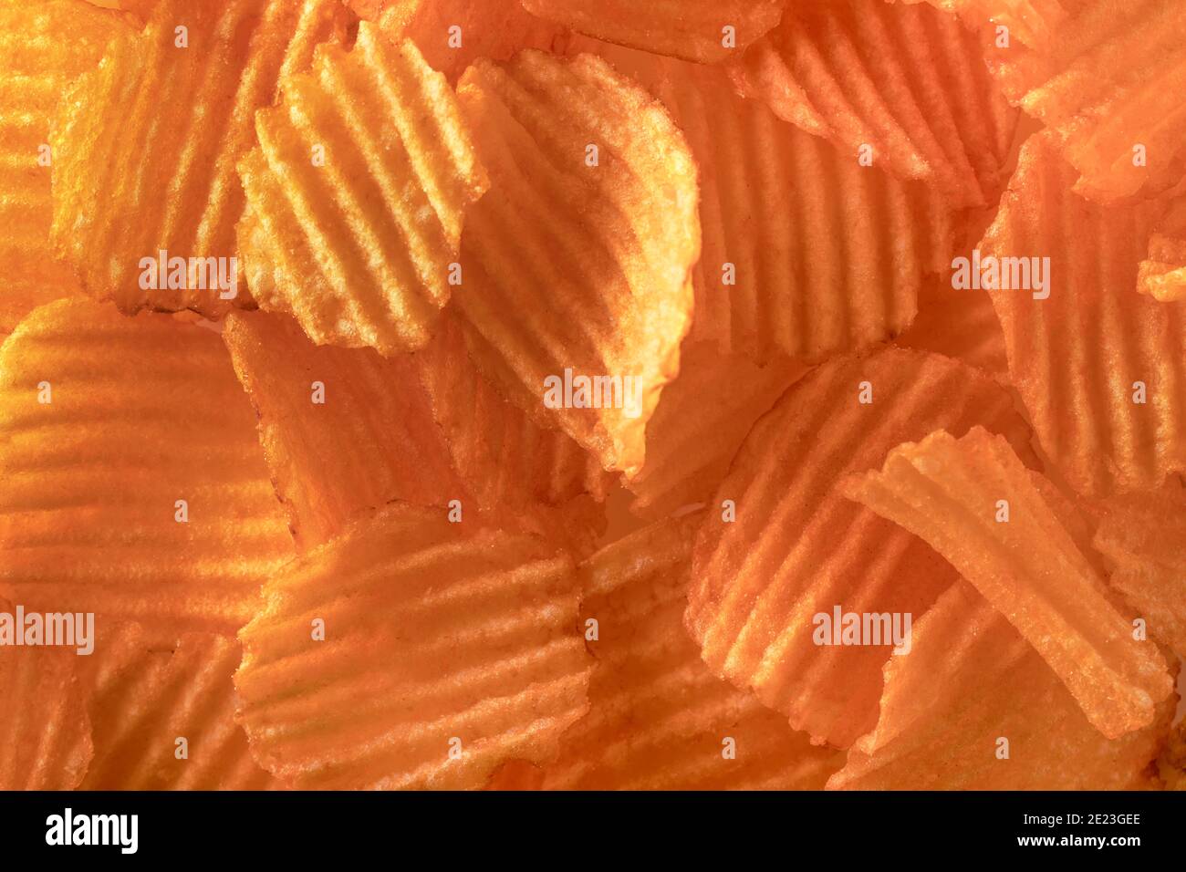 Fresh potato chips, high quality texture. Top view Stock Photo Alamy