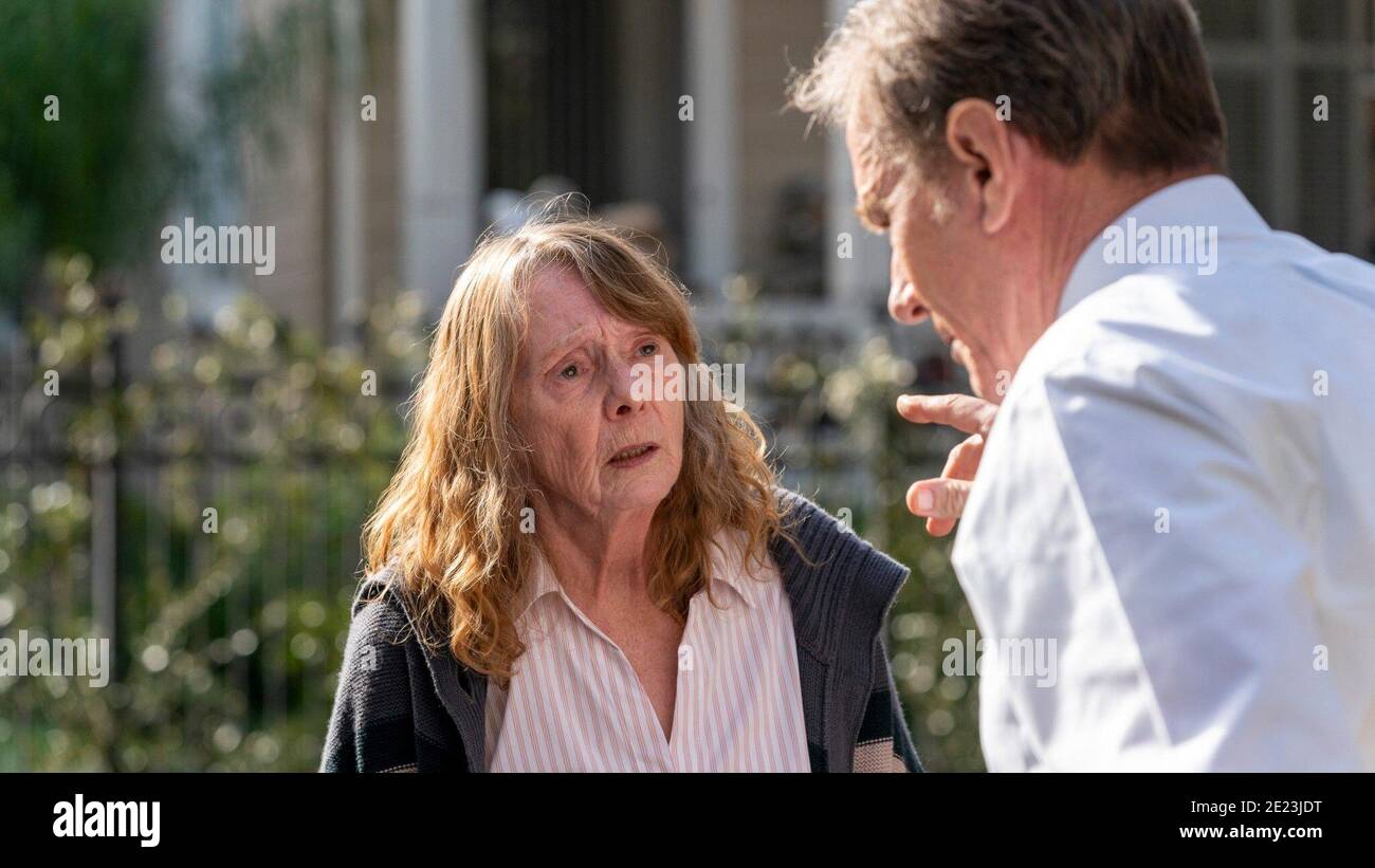 YOUR HONOR, from left: Becki Davis, Bryan Cranston (back to camera ...