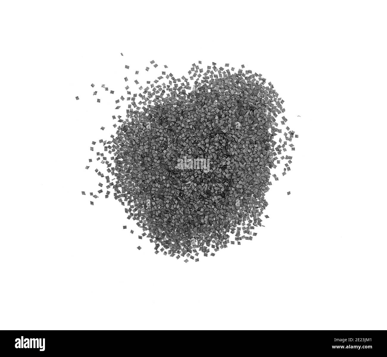 Gunpowder for a military or hunting rifle. Pile gunpowder, black powder