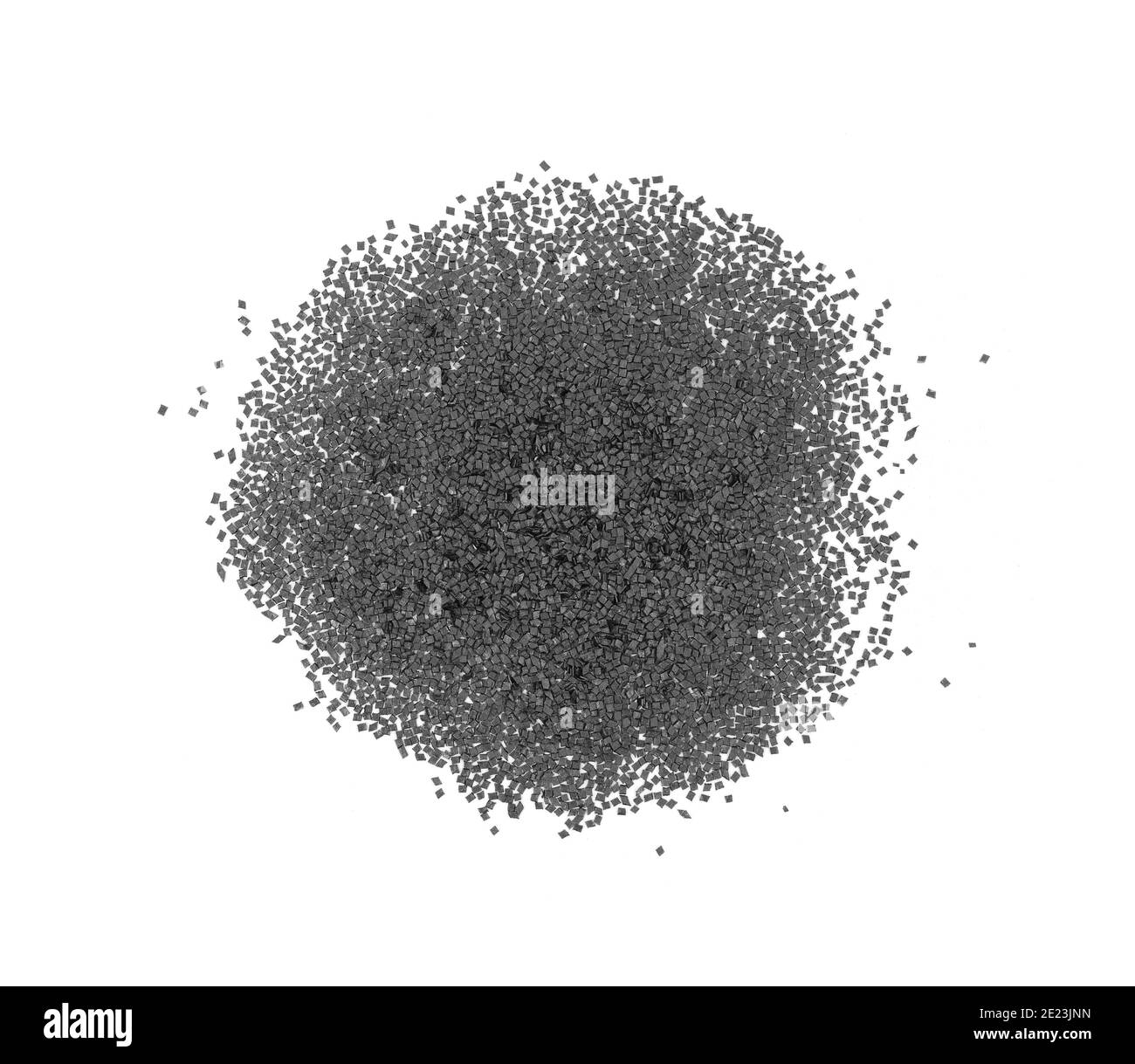 Gunpowder for a military or hunting rifle. Pile gunpowder, black powder