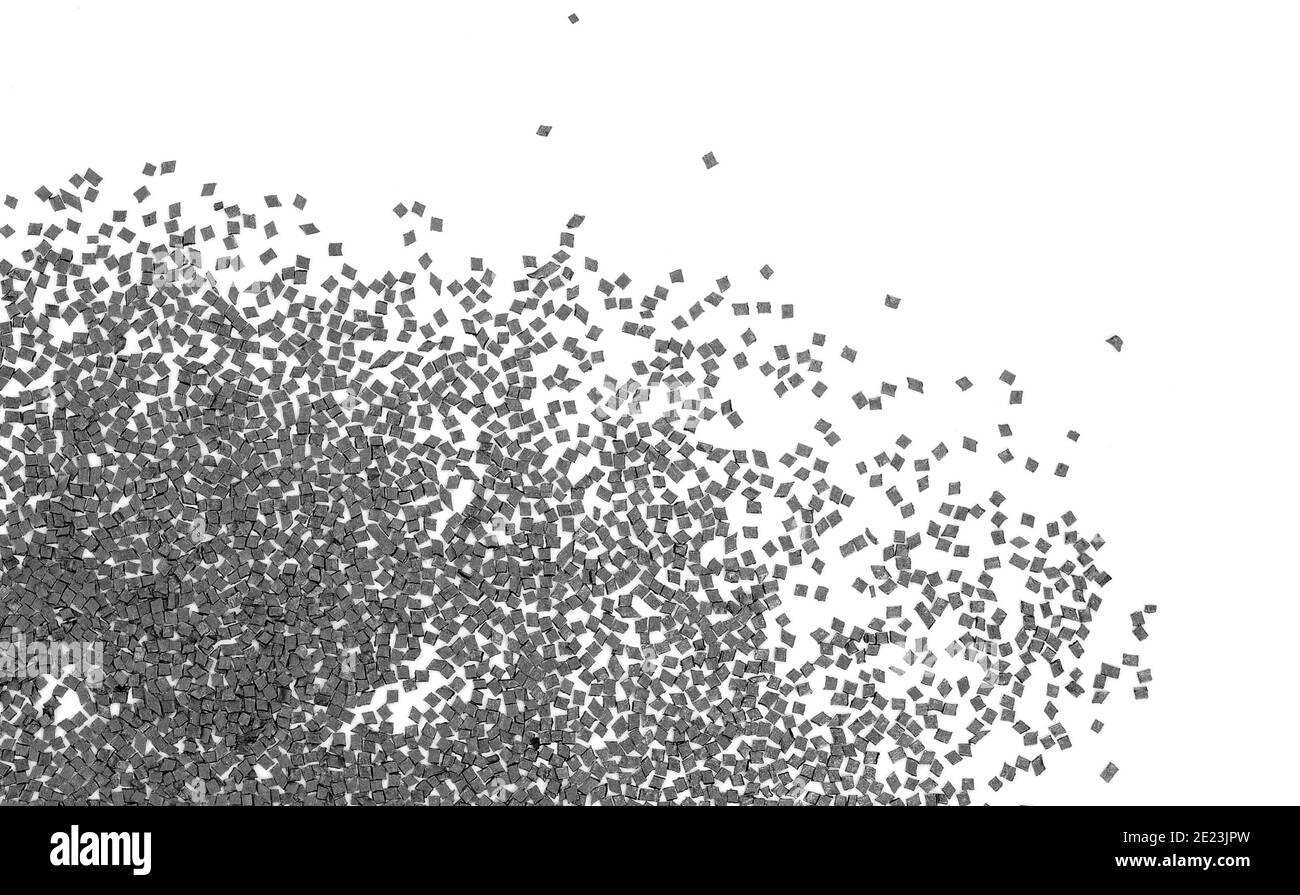 Gunpowder for a military or hunting rifle. Pile gunpowder, black powder