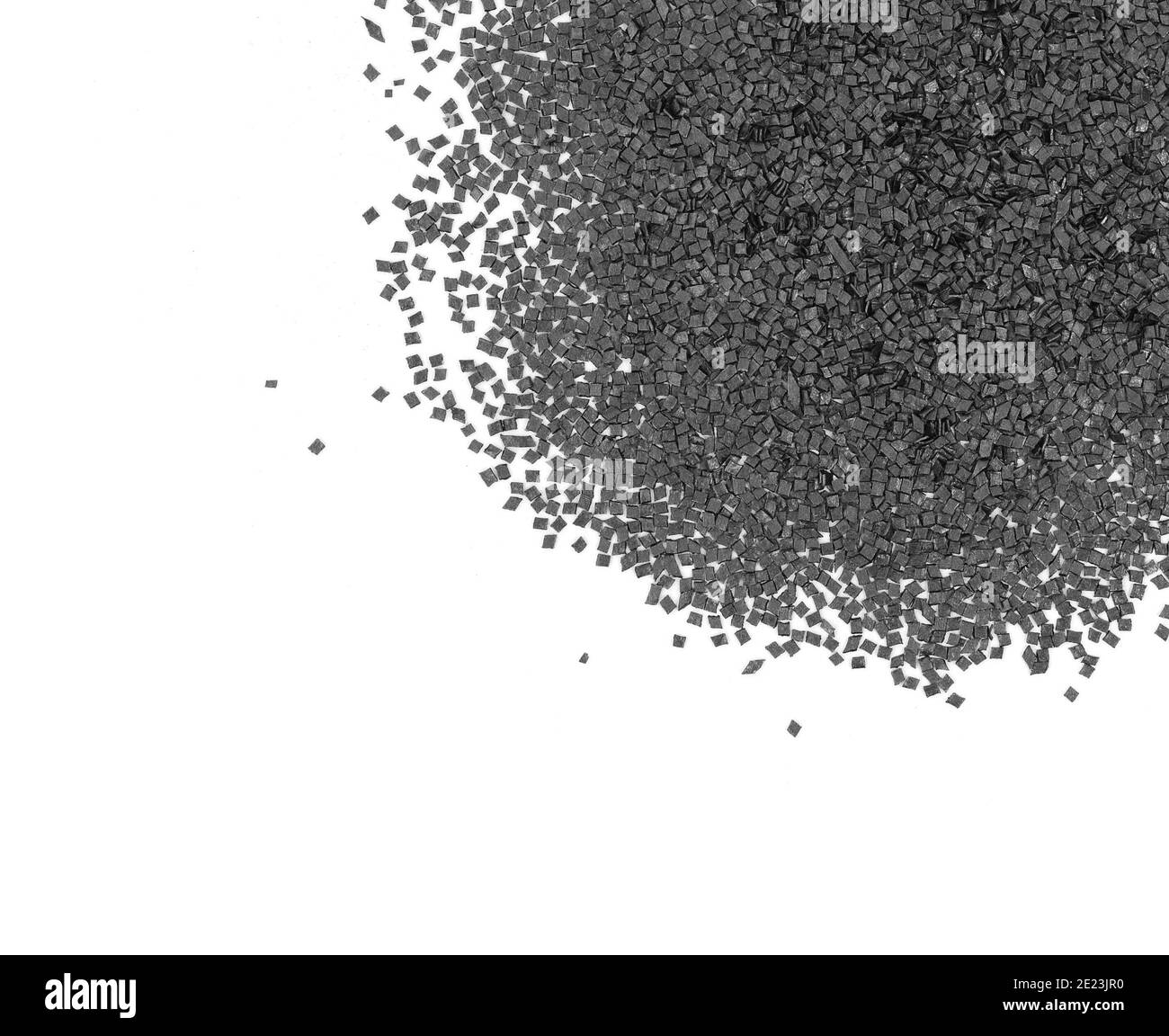 Gunpowder for a military or hunting rifle. Pile gunpowder, black powder