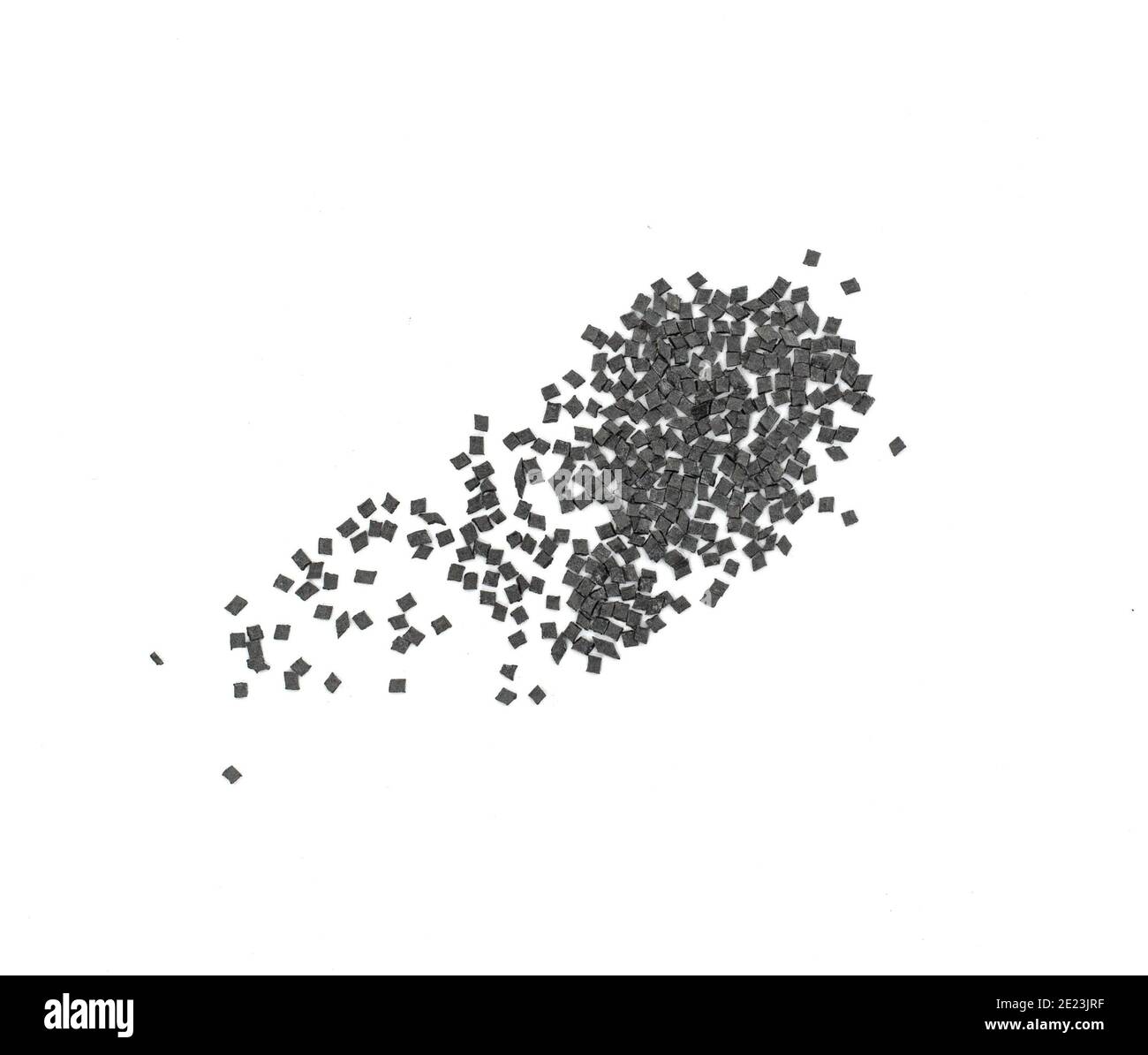 Gunpowder for a military or hunting rifle. Pile gunpowder, black powder