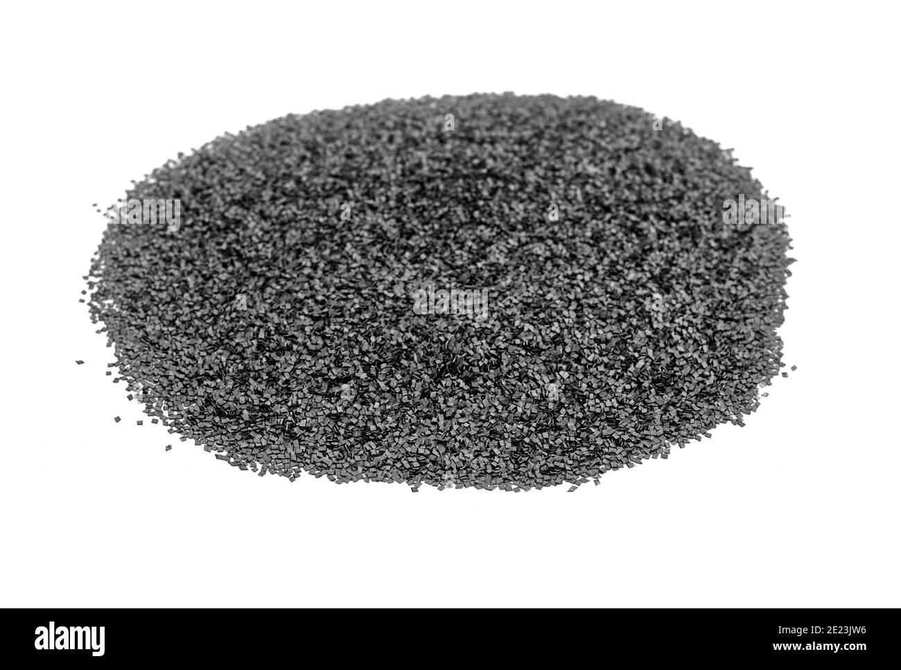 Gunpowder for a military or hunting rifle. Pile gunpowder, black powder