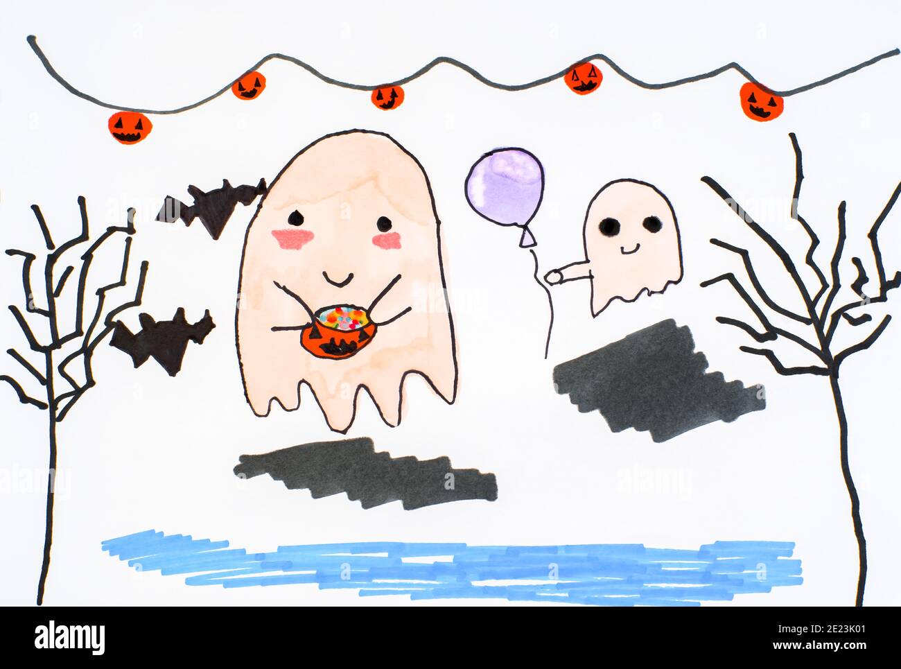 👻HOW TO DRAW A GHOST (HALLOWEEN) 👻 - HALLOWEEN DRAWINGS 