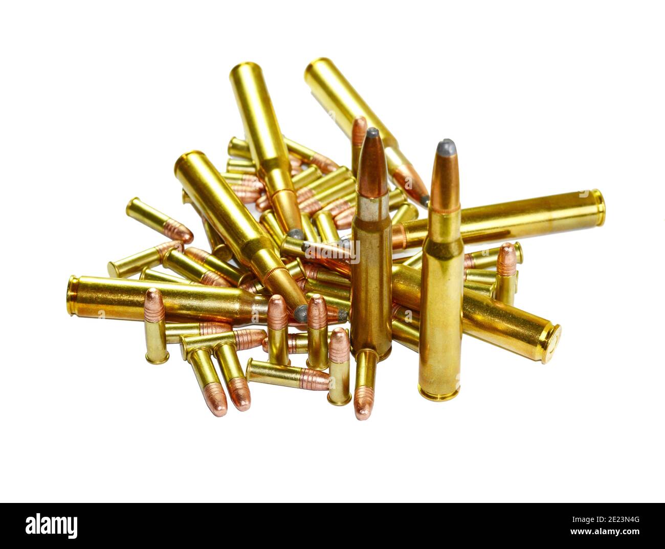 different type of bullets isolated over a white background Stock Photo ...