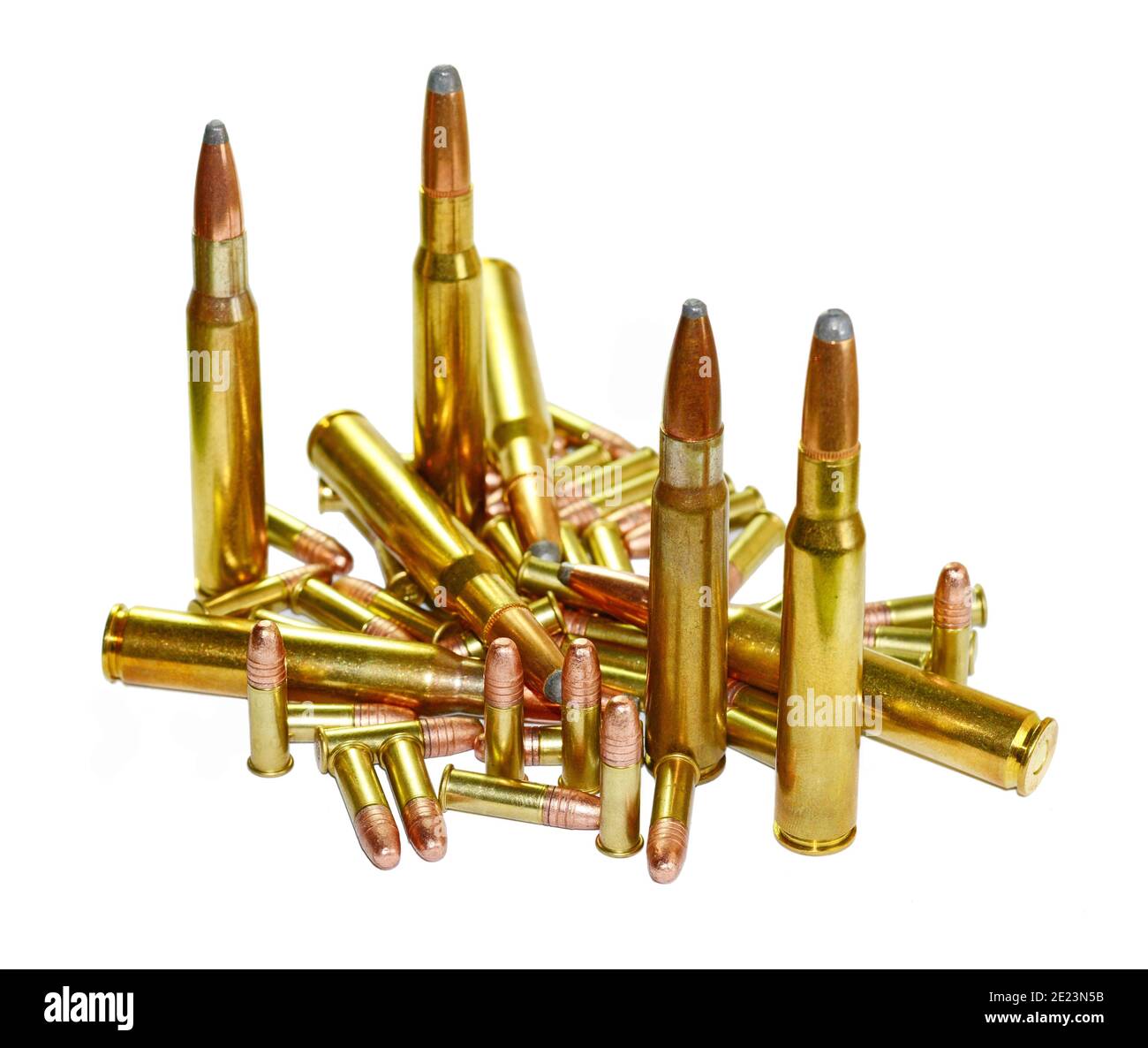 different type of bullets isolated over a white background Stock Photo ...
