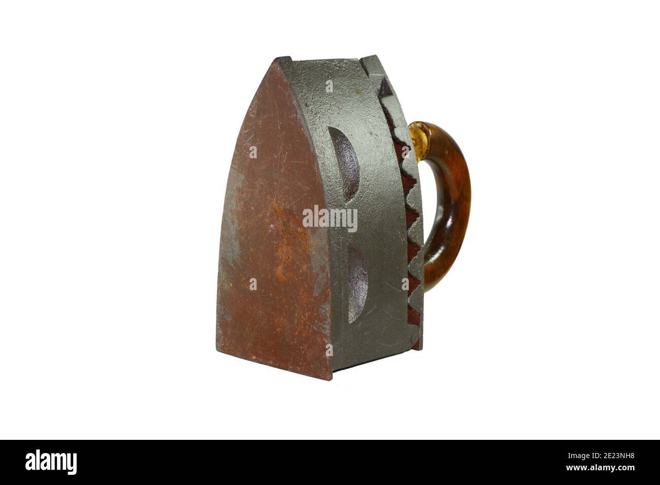 Antique old iron isolated on white background Stock Photo - Alamy
