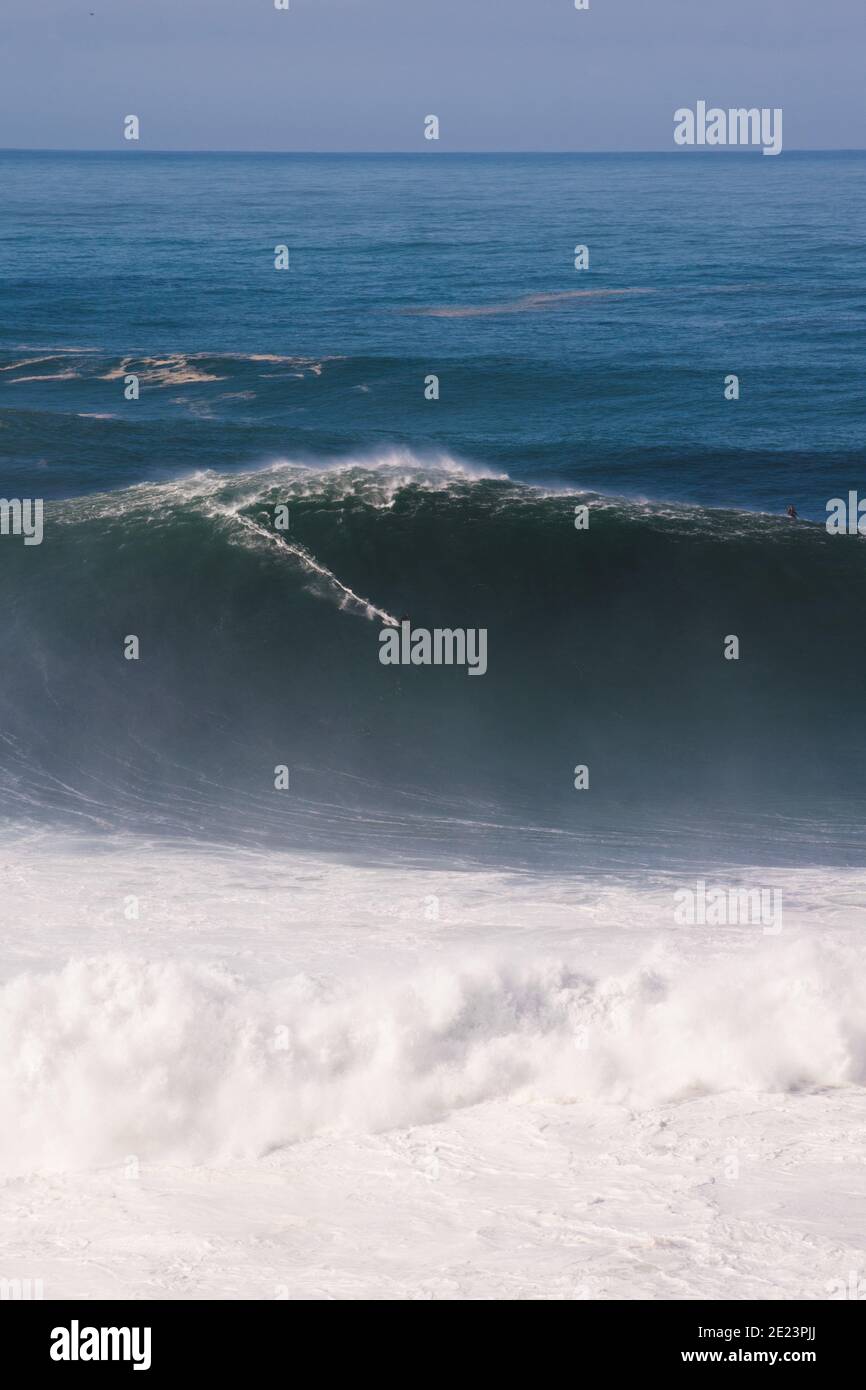 Big Wave Surfing, Nazare 29/10/20. One of the biggest days ever surfed as Hurricane Epsilon