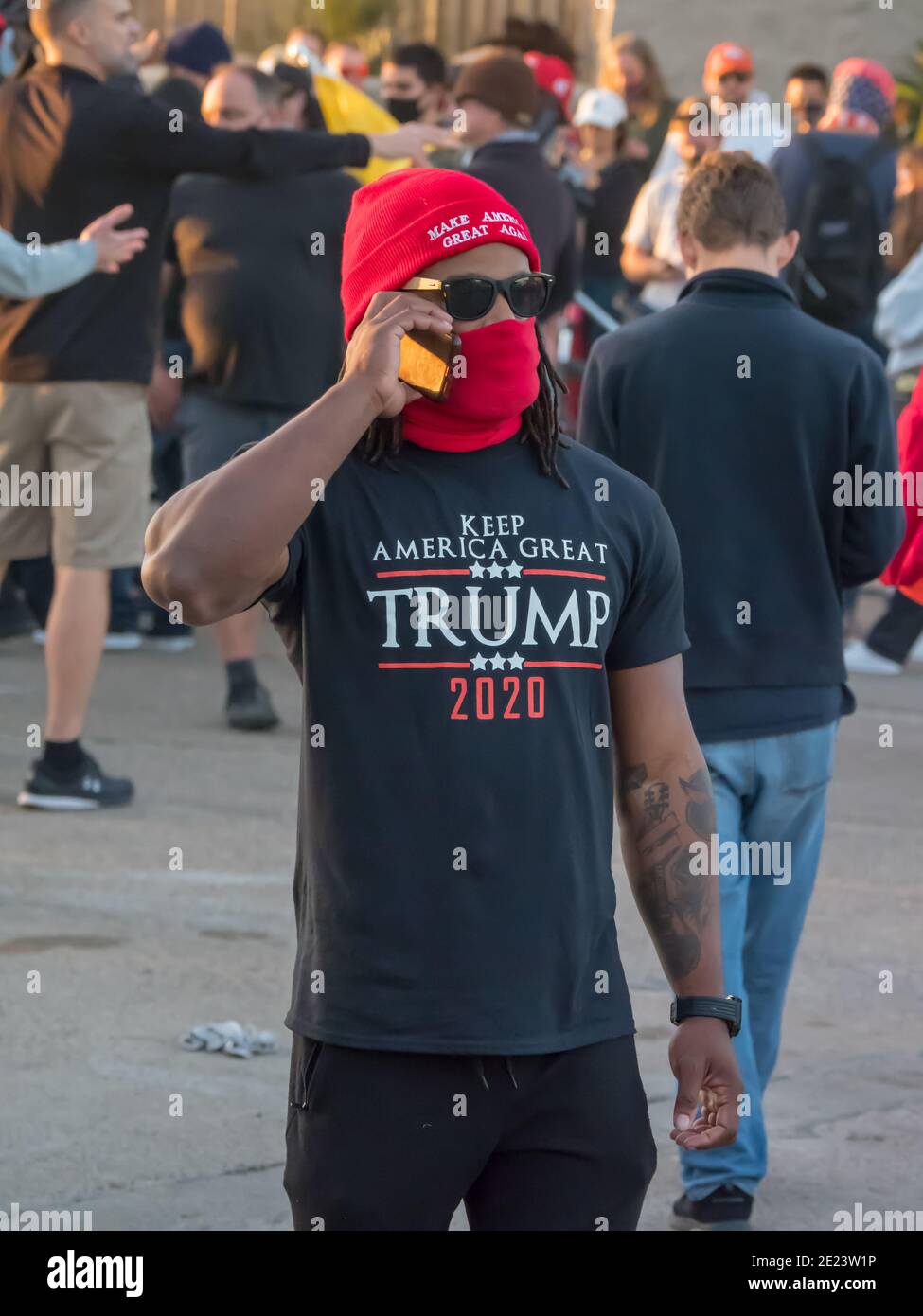 January 9, 2021 pro Trump rally riot Patriot March in Pacific Beach ...