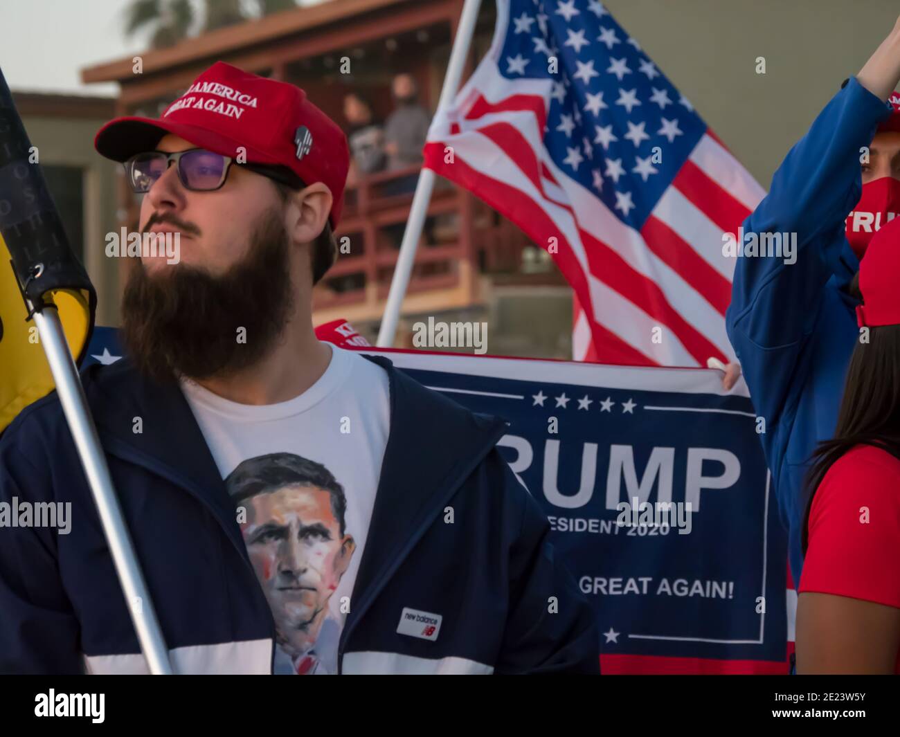 January 9, 2021 pro Trump rally riot Patriot March in Pacific Beach ...