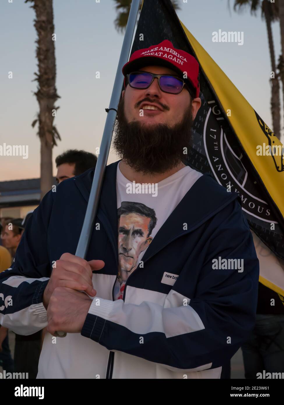 January 9, 2021 pro Trump rally riot Patriot March in Pacific Beach ...