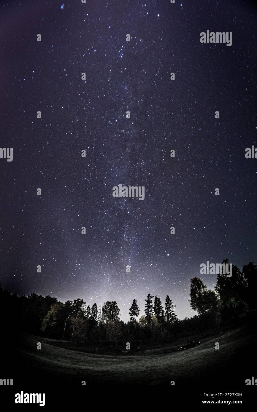 Vertical shot of a starry sky at night - perfect for wallpaper Stock ...