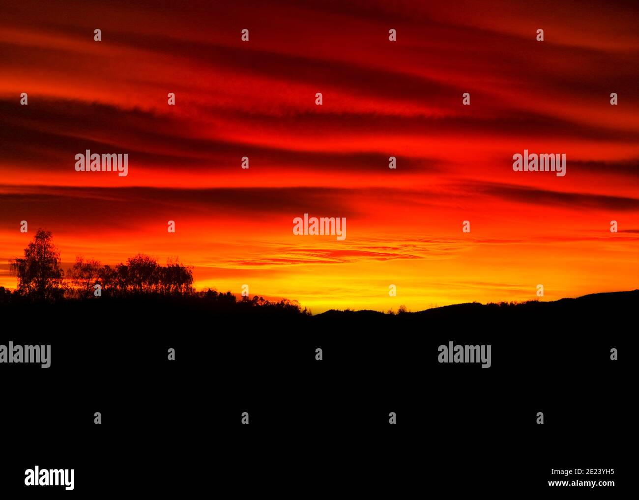 Norway sunset Stock Photo