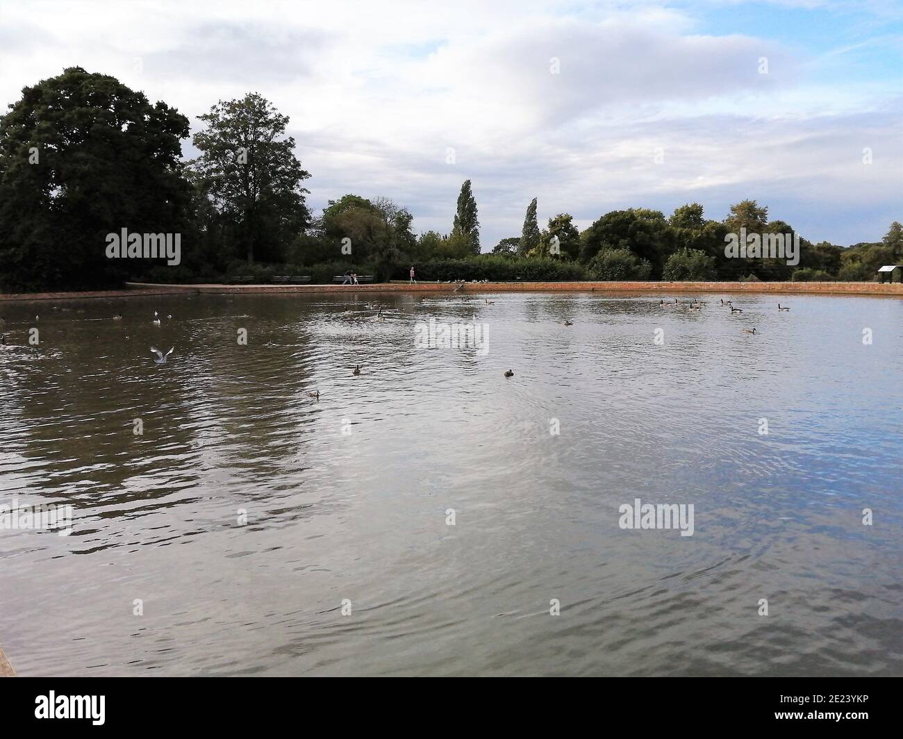 The lake in Forty Hall in Enfield, London. Stock Photo
