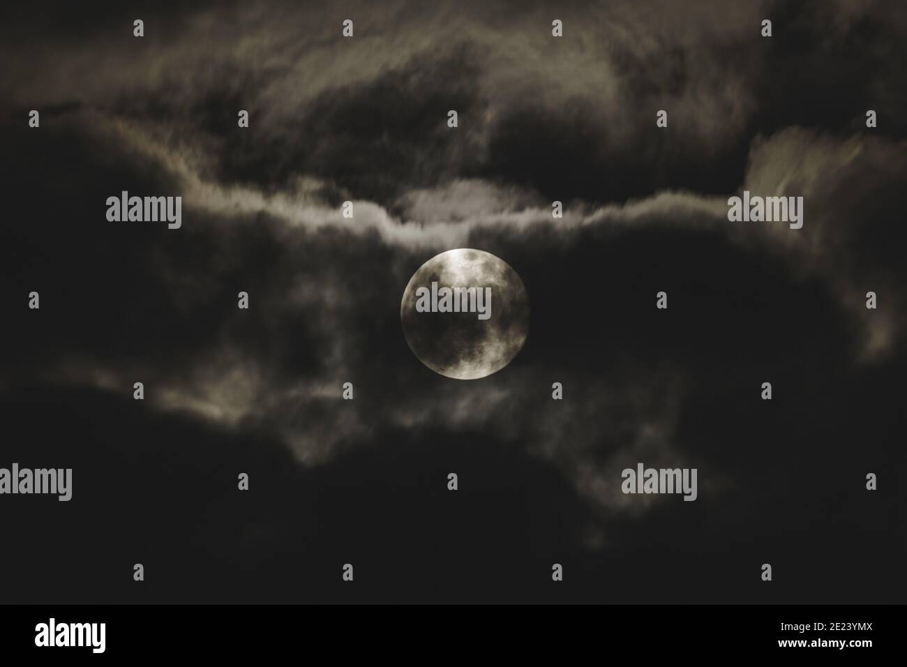 Full moon flying clouds behind hi-res stock photography and images - Alamy