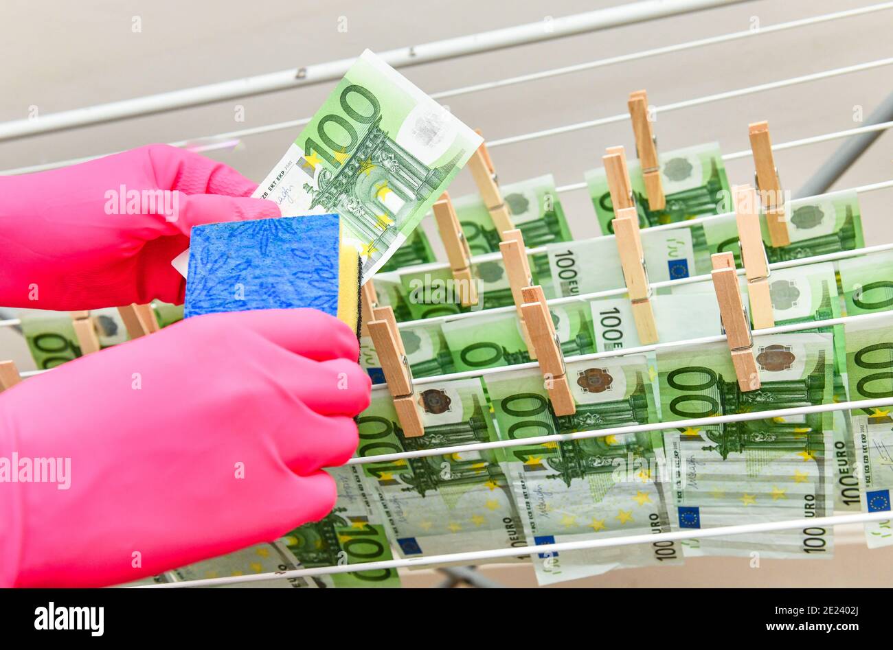 Symbolfoto Geldwaesche Stock Photo