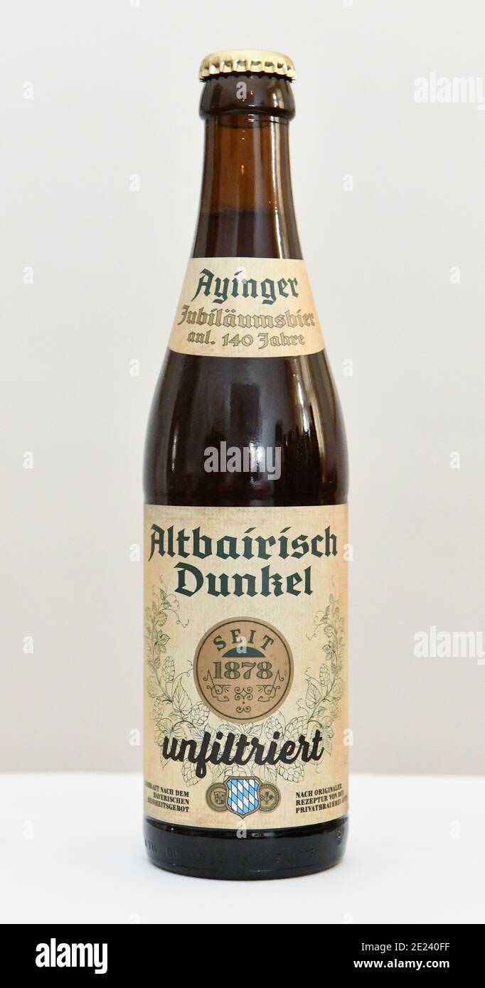 Bierflasche Altbairisch Dunkel Stock Photo