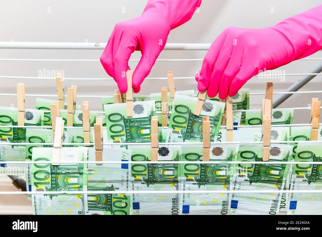 Symbolfoto Geldwaesche Stock Photo