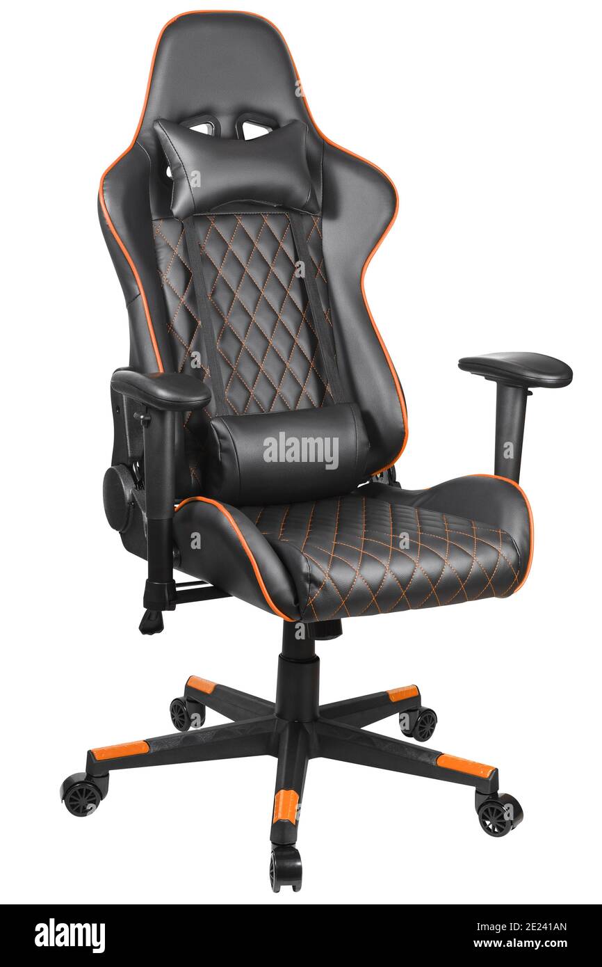 Gaming chair for gamers isolated on white background. Computer gaming