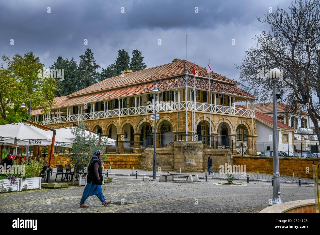 Gericht Hukuk Dairesi, Nikosia, Tuerkische Republik Nordzypern Stock Photo