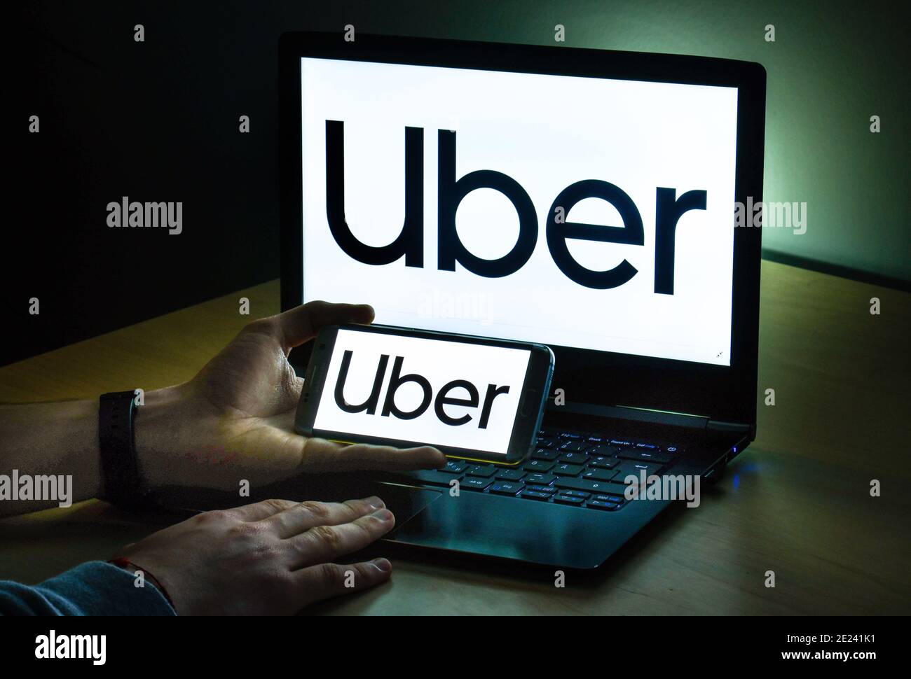 Logo Uber Stock Photo