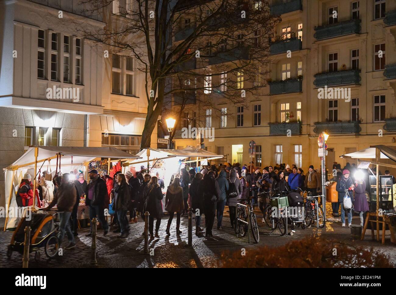 Rixdorfer Weihnachtsmarkt, Neukoelln, Berlin, Deutschland Stock Photo