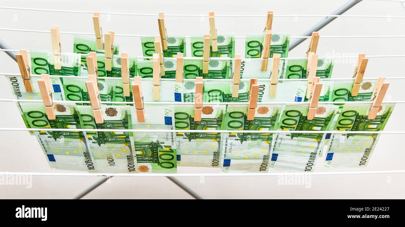 Symbolfoto Geldwaesche Stock Photo