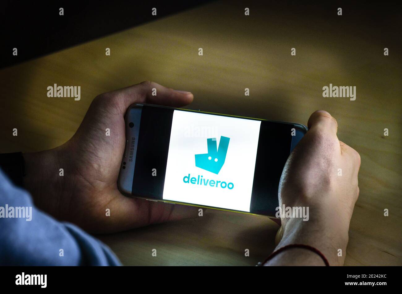 Logo deliveroo Stock Photo