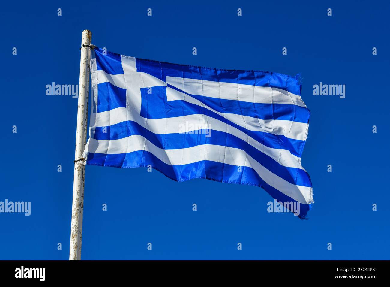 Fahne, flagge, griechenland, griechisch, griechische flagge, mast, nation,  wehen, wehend, staat, Stock Photo, Picture And Low Budget Royalty Free  Image. Pic. ESY-061084309