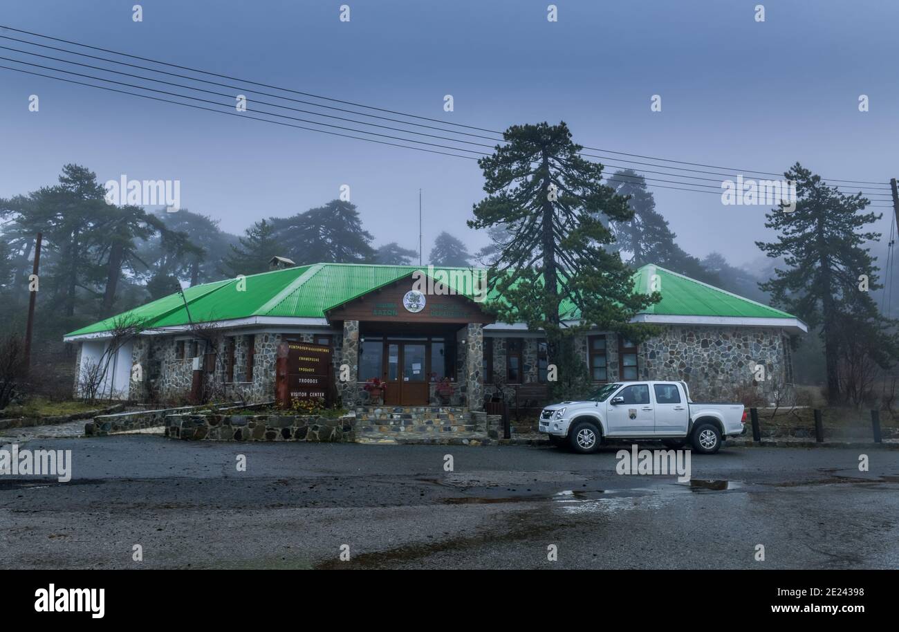 Besucherzentrum, Troodos, TroodosGebirge, Zypern Stock Photo Alamy