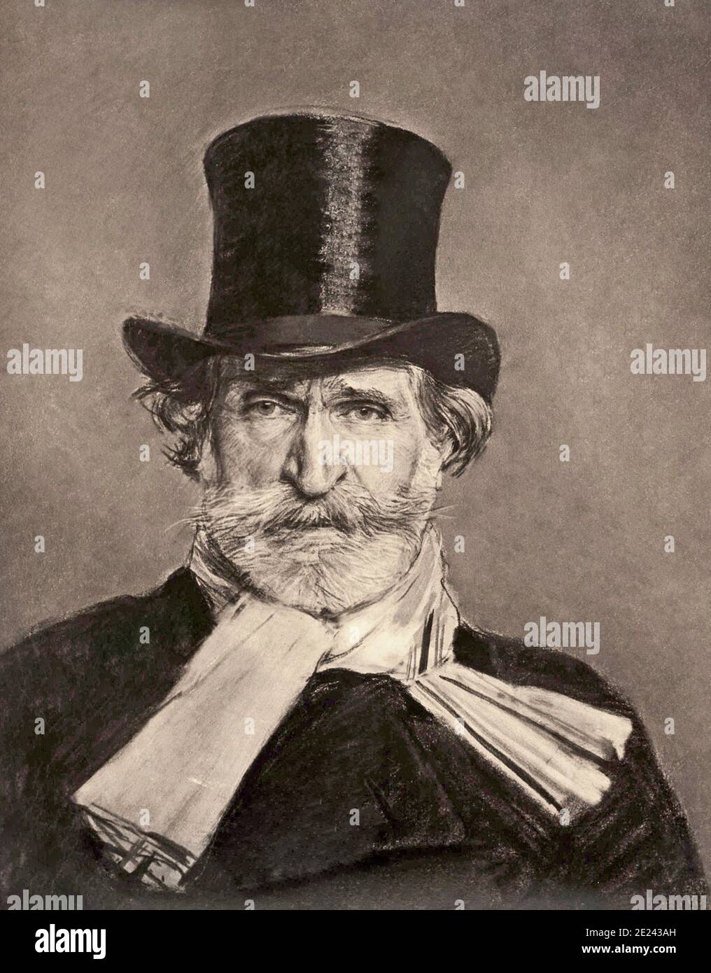 Giuseppe Fortunino Francesco Verdi (1813 – 1901) was an Italian opera composer. Stock Photo