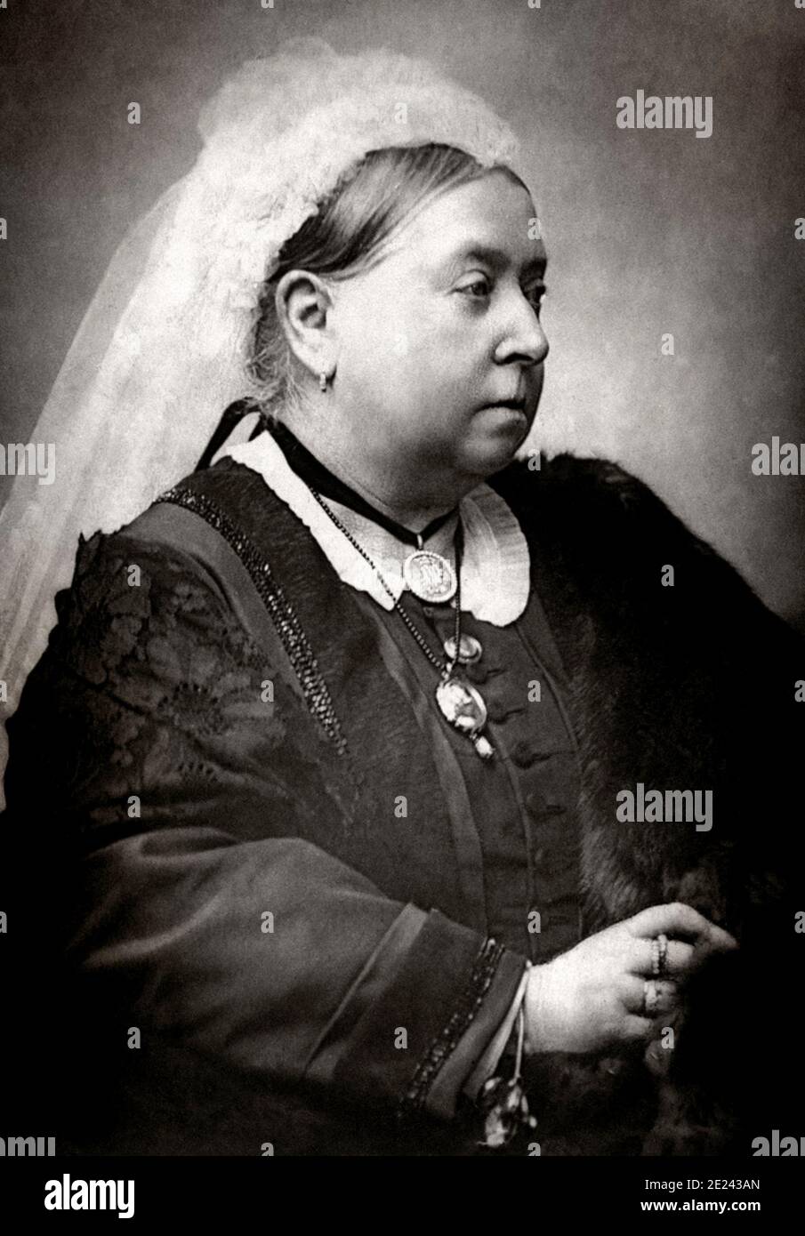 Victoria (1819 – 1901) was Queen of the United Kingdom of Great Britain and Ireland from 20 June 1837 until her death. Known as the Victorian era, her Stock Photo