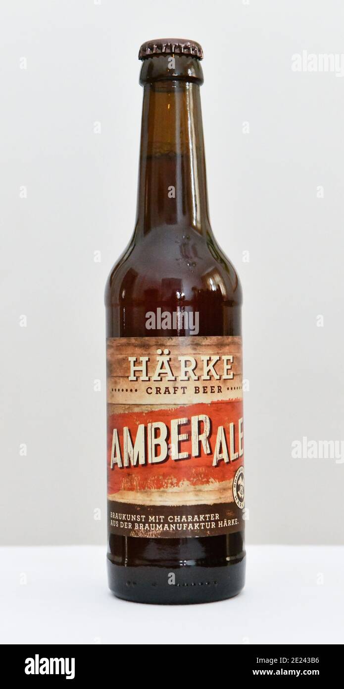 Bierflasche Haerke Amber Ale Stock Photo