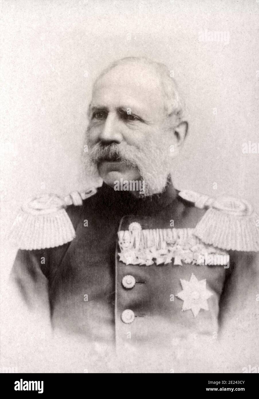 Albert (1828 – 1902) was the King of Saxony and a member of the House of Wettin. He had a successful military career leading Saxon troops which partic Stock Photo