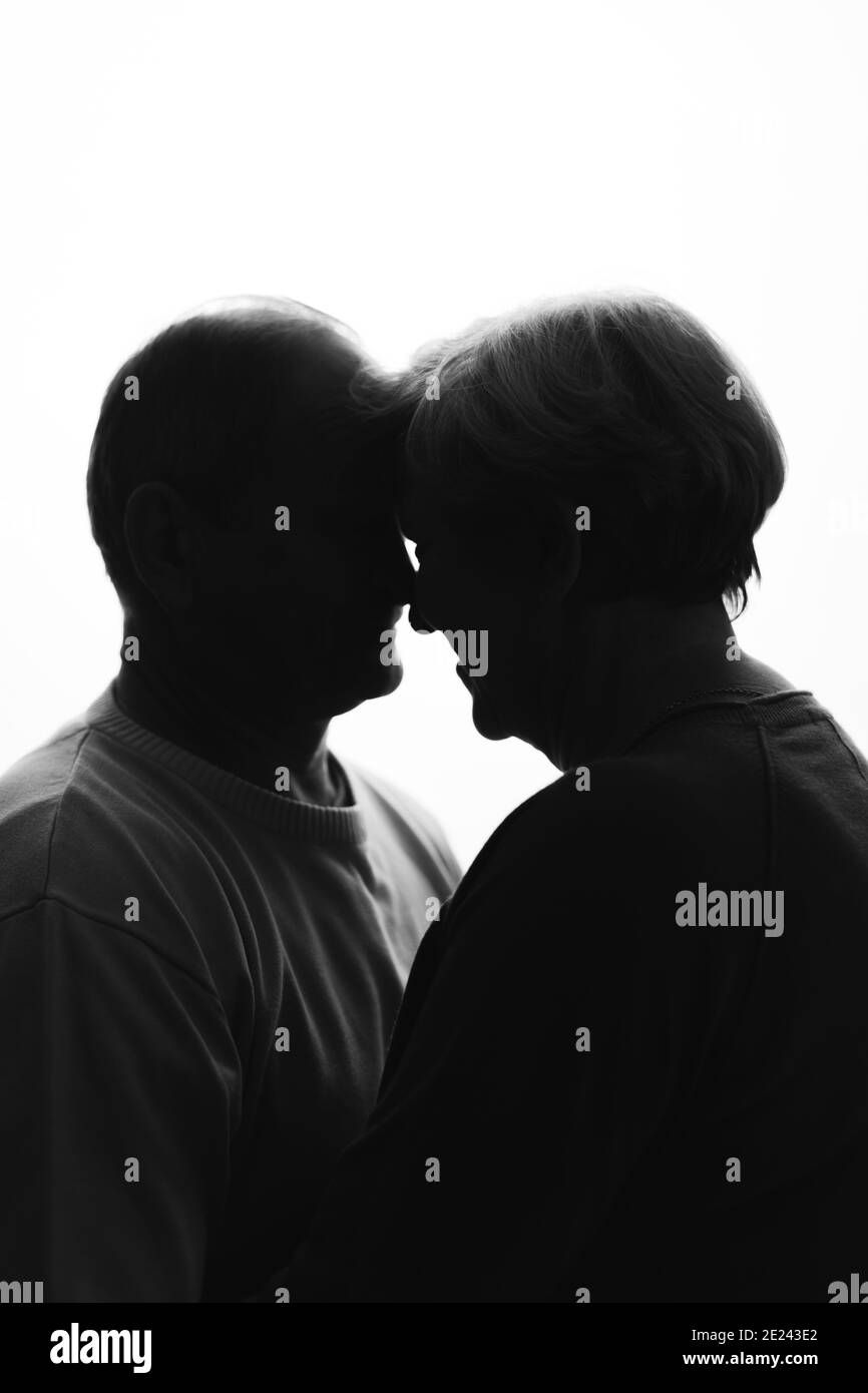 Elderly married couple portrait Black and White Stock Photos & Images ...