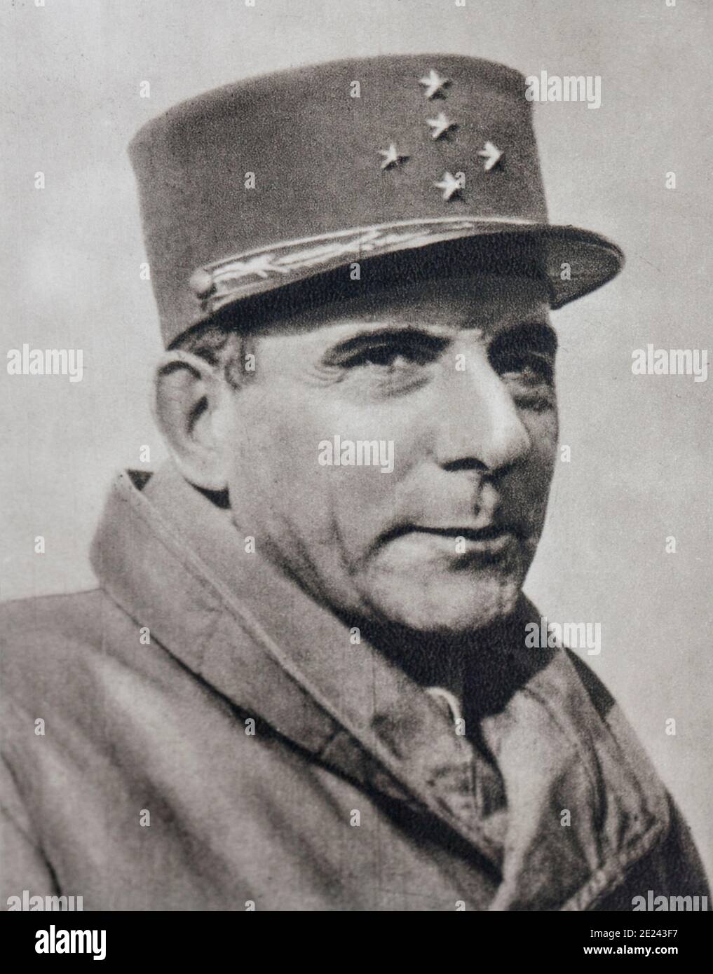Jean de Lattre de Tassigny, (1889 – 1952). Commander of the first French army that landed in Provence. Stock Photo