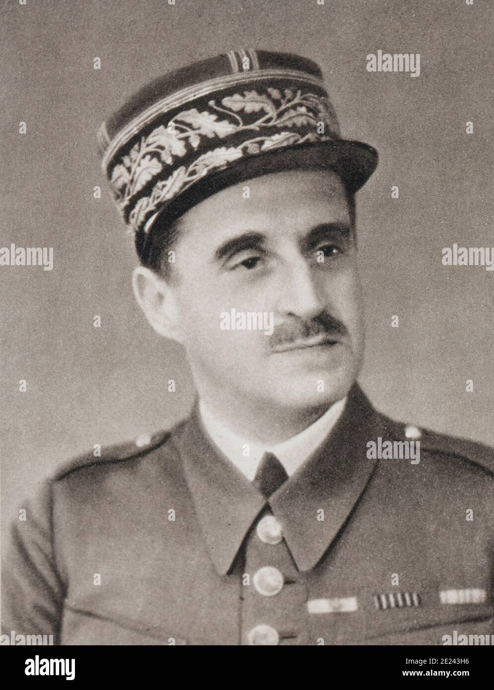 Archival photo of general Blanchard, commander of the 1st French Army. Stock Photo
