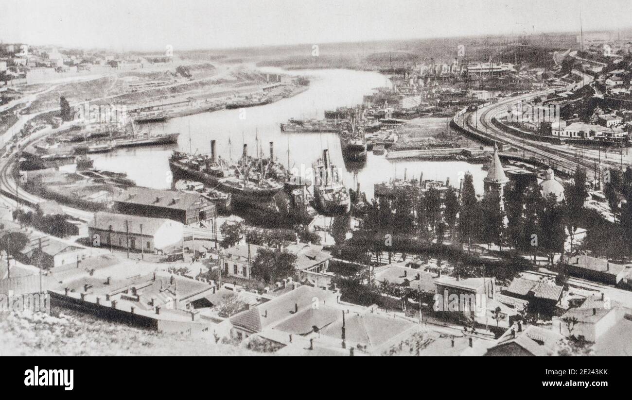 The Sebastopol harbour, the main base of the Black Sea. The Germans paid dearly for the capture of this great port, which they intended to make the po Stock Photo