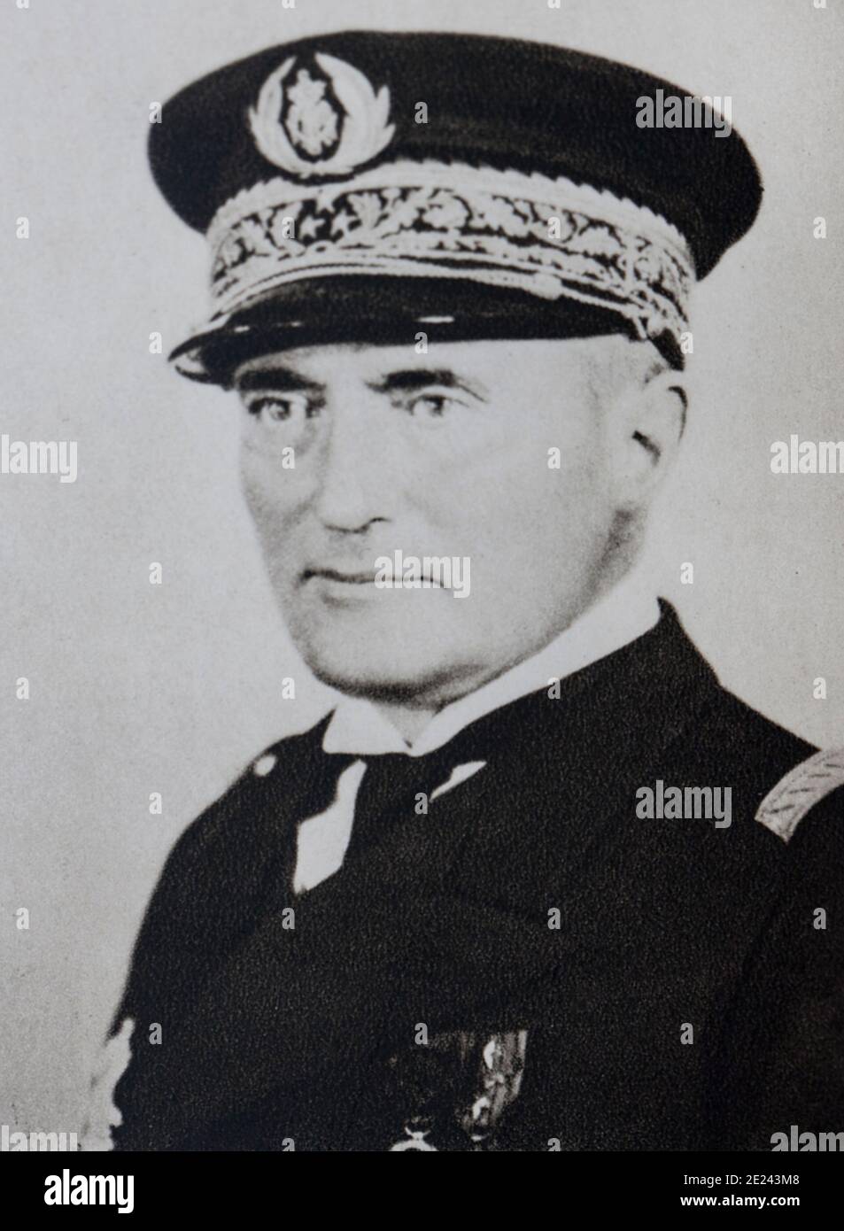 Admiral Darlan, who was seeking passage to camp allie when he was assassinated on December 24, 1942. Stock Photo