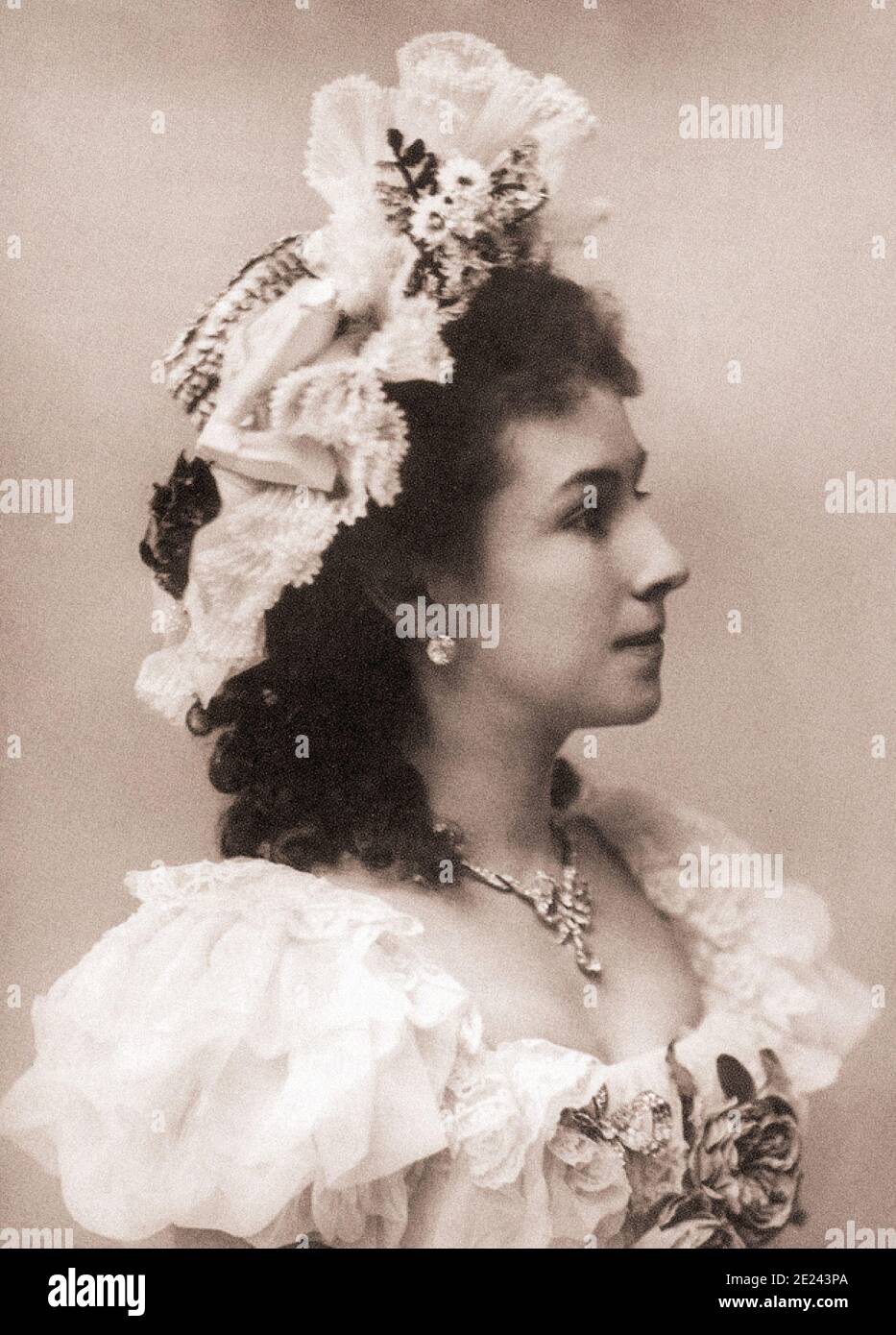 Vintage photo of Matilda Kshesinskaya. Russian Empire. 1910s Mathilda-Marie Feliksovna Kschessinskaya (1872 – 1971; also known as Princess Romanovskay Stock Photo