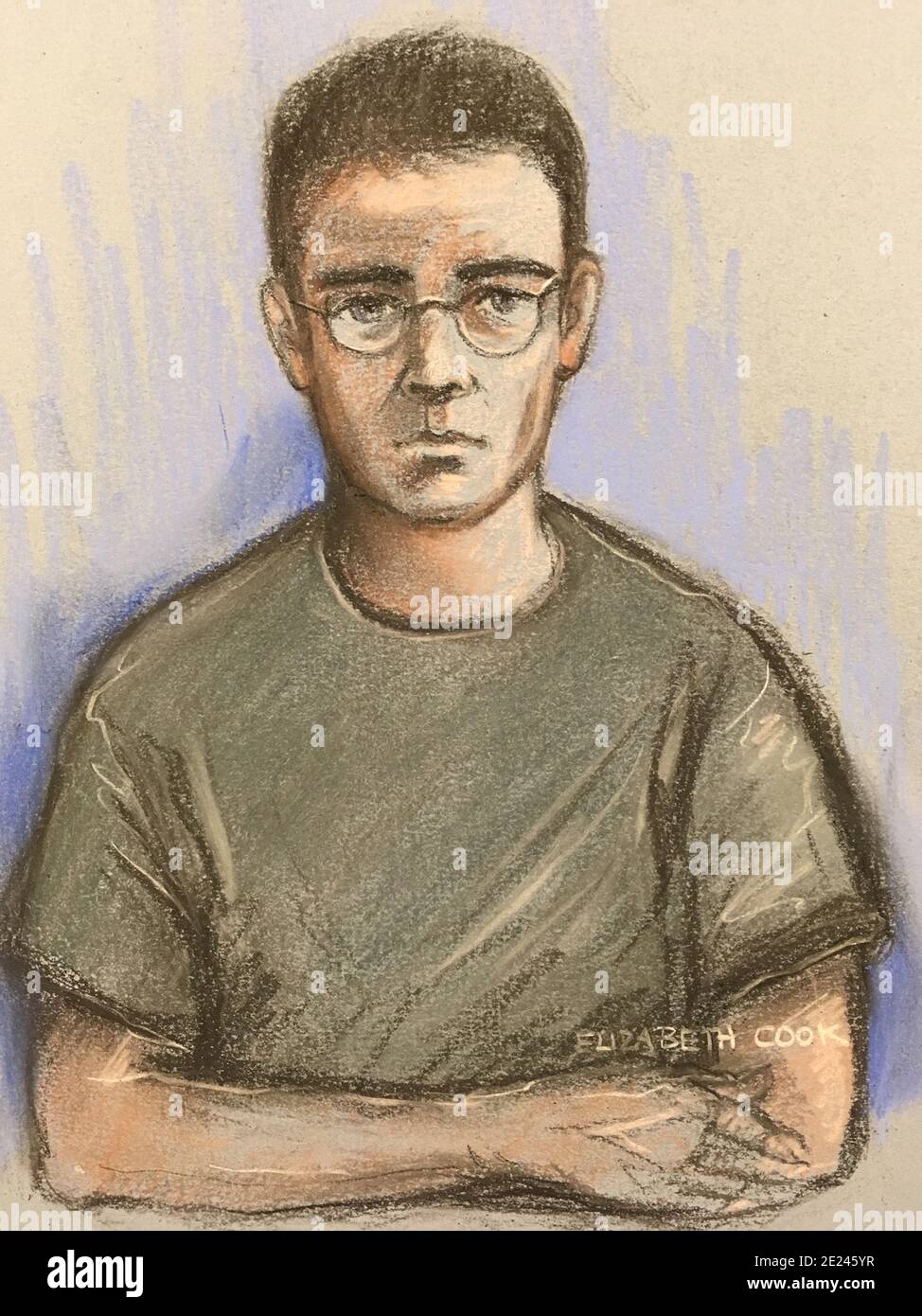 File Court Artist Sketch By Elizabeth Cook Dated 301019 Of Of Pawel Relowicz Appearing At 