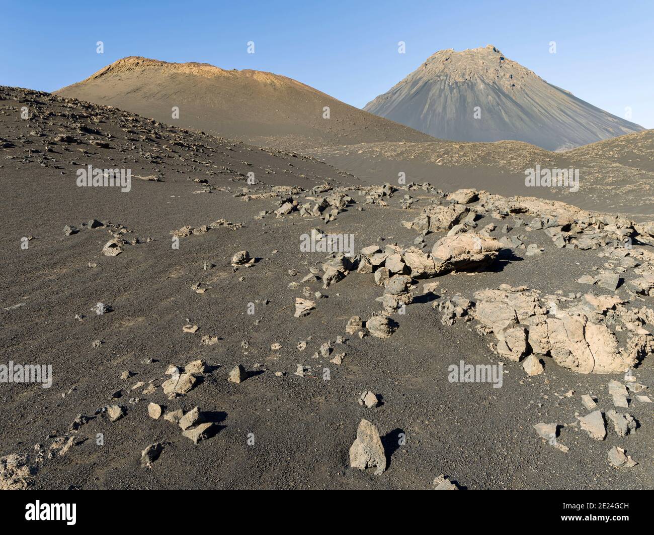 Stratovolcano mount Pico do Fogo. Fogo Island (Ilha do Fogo), part of ...