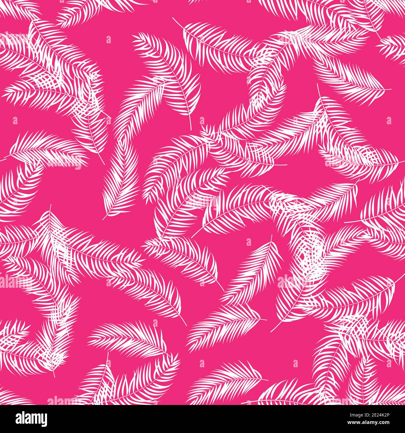 Tropical Palm Leaves Seamless Pattern Background. Illustration Stock ...
