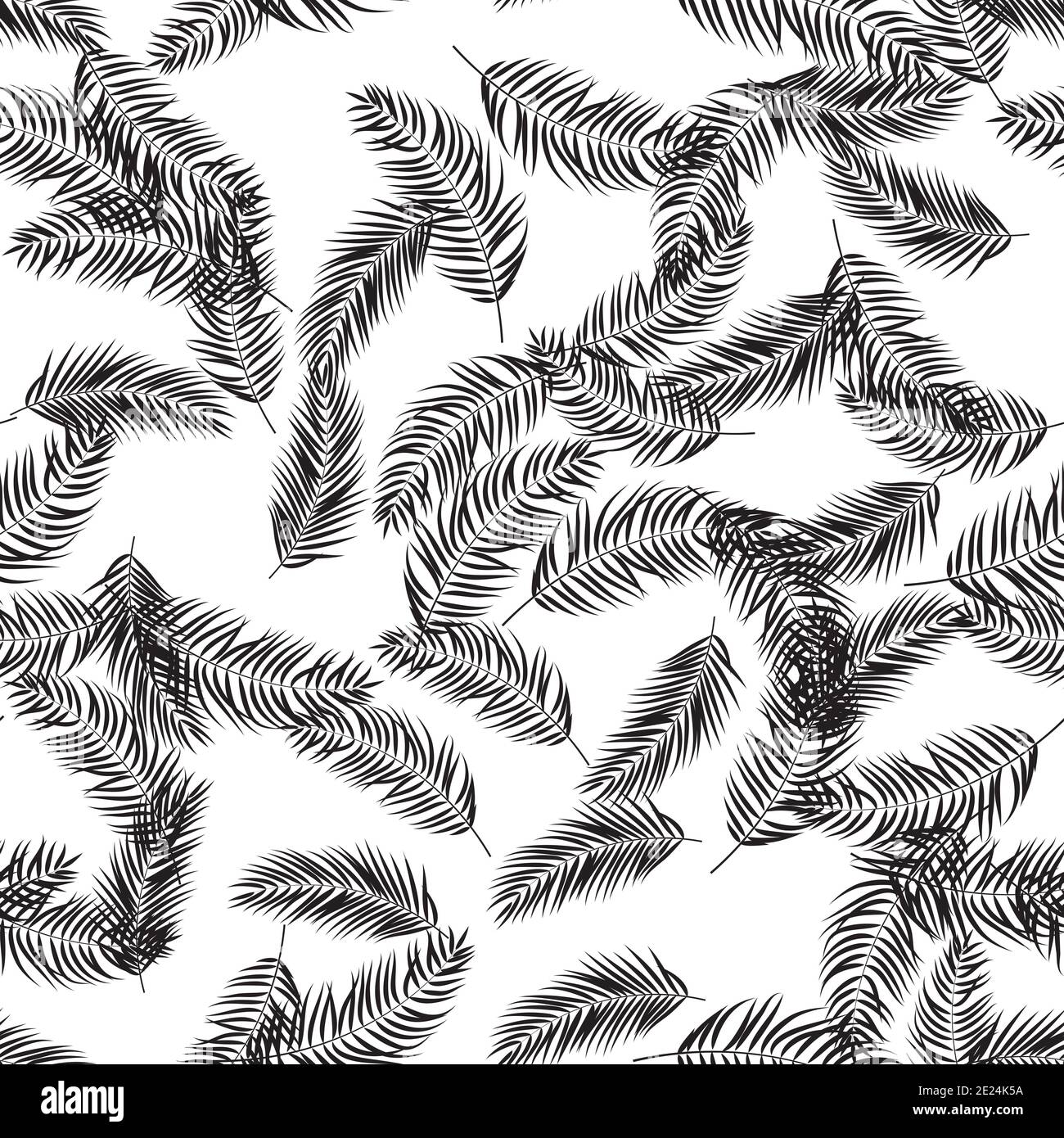 Tropical Palm Leaves Seamless Pattern Background. Illustration Stock ...